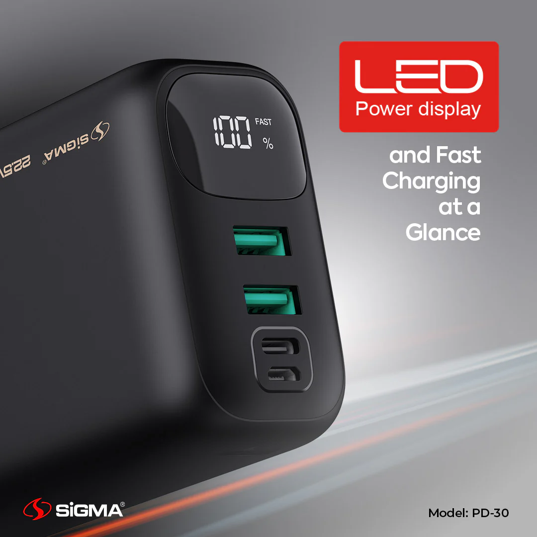 Sigma PD-30 Shaheen 30000Mah Power Bank - Image 4
