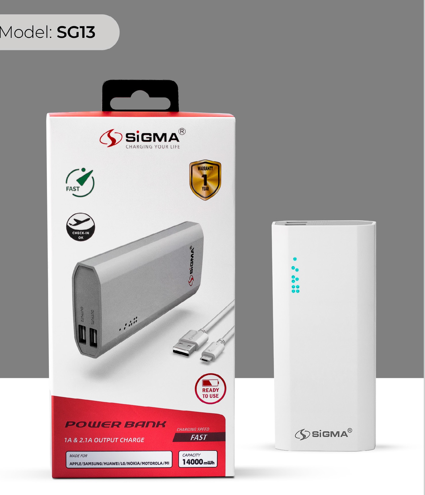Sigma Power Bank 14000mAH SG13